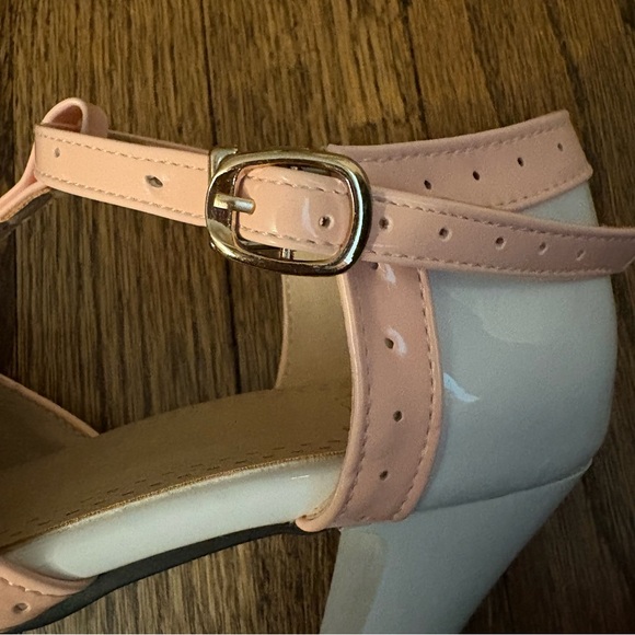 NWOT Women Round Toe High Heels Pinup Party Ankle T Strap Mary Jane Coquette 7 - Picture 8 of 10